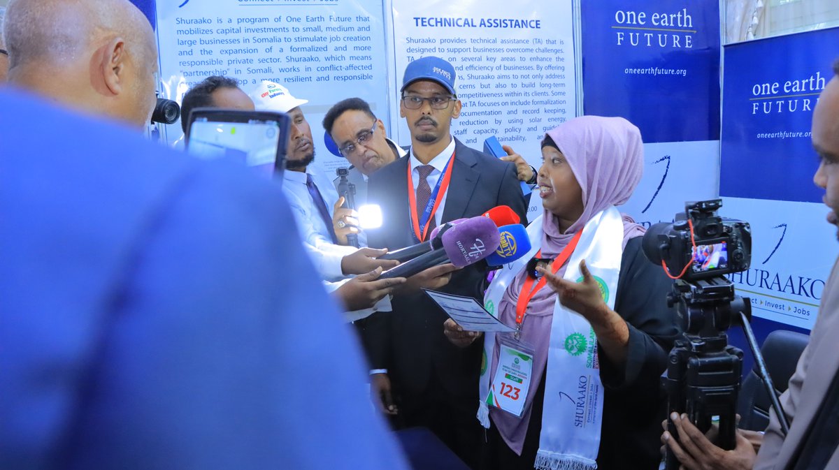 Shuraako's tweet photo. The #Shuraako Program's involvement in the Somaliland Investment &amp; Industrial Exhibition aligns with our dedication to fostering stability and prosperity in the region. Excited to continue supporting the growth of #Somaliland's business community! 🚀🌱 #InvestInSomaliland https://t.co/ld4E8Mk1v0