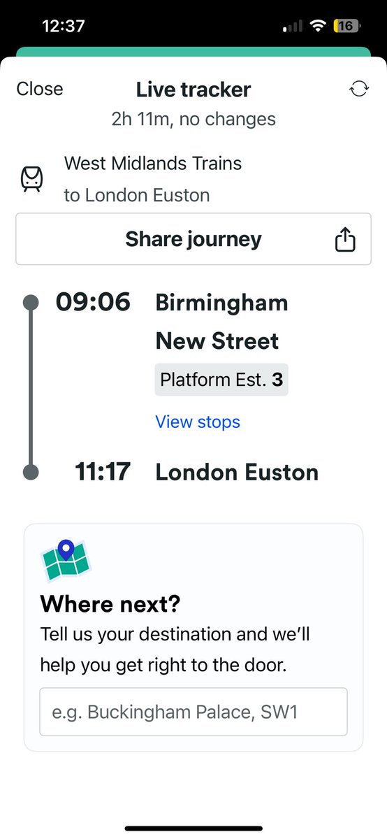 YouMeAtJodie's tweet photo. Unlikely but if anyone needs a train ticket from Birmingham new street to London Euston tomorrow I have one available willing to sell for less than I bought it for https://t.co/1dooKKQIcC