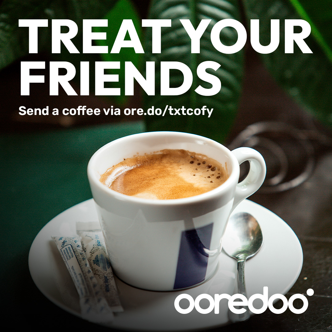 OoredooMaldives's tweet photo. Treat a loved one or even yourself to a variety of drinks and snacks from our #TextaCoffee partners!
To send Text a Coffee 👉 https://t.co/Vdn7xMm4sC https://t.co/mOnKz4tyvM