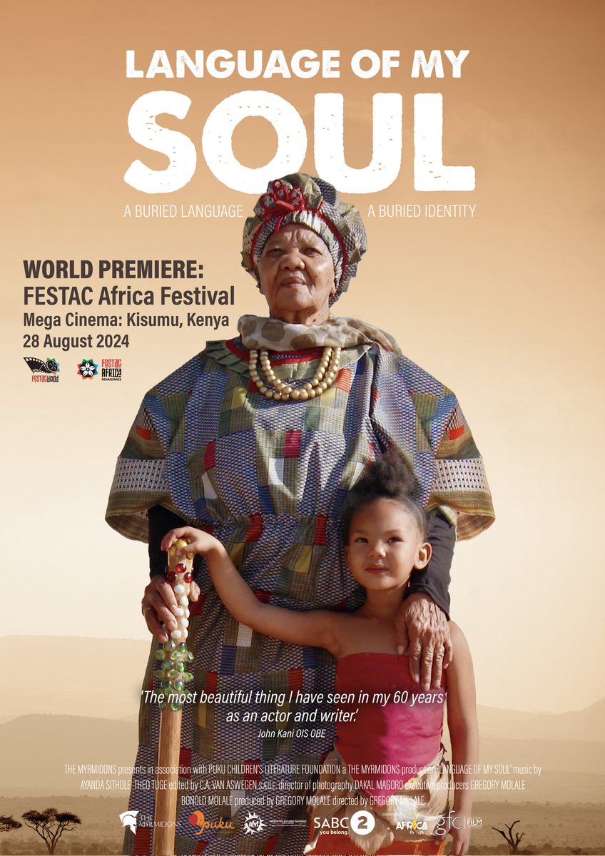 LOMS_film's tweet photo. We are thrilled to announce the premiere of Language of My Soul at the prestigious FESTAC Africa Festival in Kisumu, Kenya. The film, directed by the talented @Aubreygre, will debut on August 28th.
@africanofilter @PukuBooks @nfvfsa @PanSALB @GautengFilmCom @SABC2 @FESTACAFRICA https://t.co/Yd7zz32Zxs