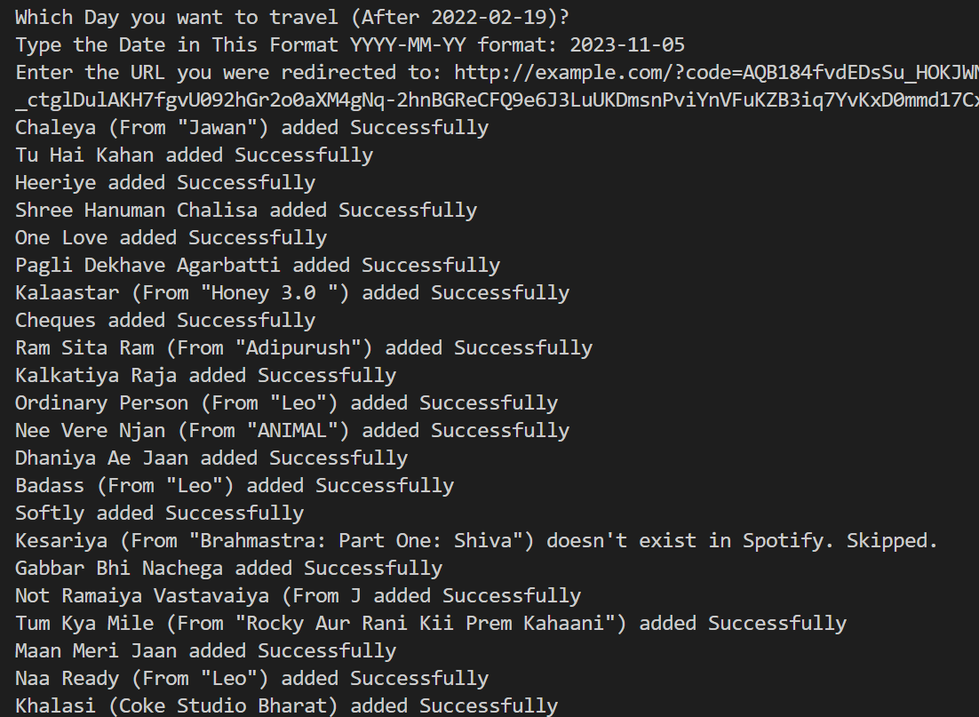 aditya_kr86's tweet photo. 🎶 Day 44:Billboard Top 25 Songs🎧
Day 44 of my 100 Days of Python! Today, I combined web scraping with API integration to create a Spotify playlist of Top 25 Spotify Songs.
🚀✨
#100DaysOfCode #Python #WebScraping #SpotifyAPI #CodingJourney
https://t.co/iPXLwSp4Xh https://t.co/DO75yALoPl
