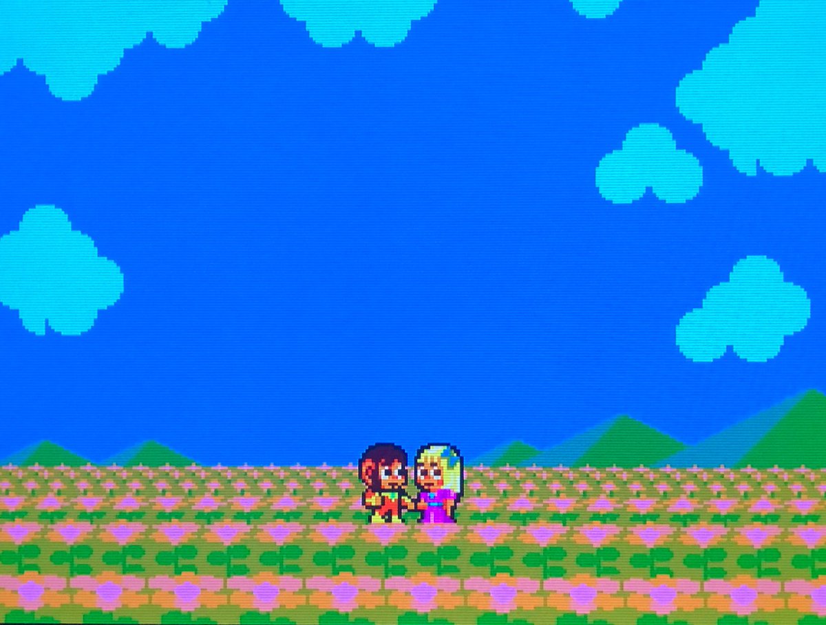 sekiro_51's tweet image. 上　Alex Kidd in Shinobi World
下　Dynamite Dux
オープニング似てるな😅 #SegaMasterSystem 版ダイナマイトダックスは主人公がルーシーとお花畑でデートしてたらアヒルに変えられ彼女は攫われる設定🐣アケ版はルーシーのペットBINとPIN2人プレイだったのが1P専用になったせい?🤔
#DynamiteDux #sms