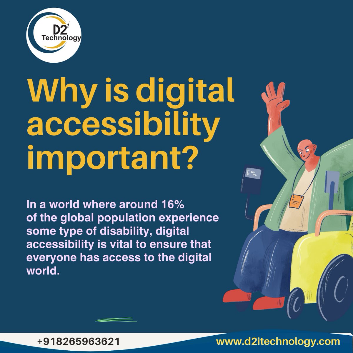 d2itechnology's tweet photo. At D2i Technology, we believe in creating inclusive digital experiences that empower all users. Make your platform accessible and reach a wider audience. https://t.co/uiZ34vvymq