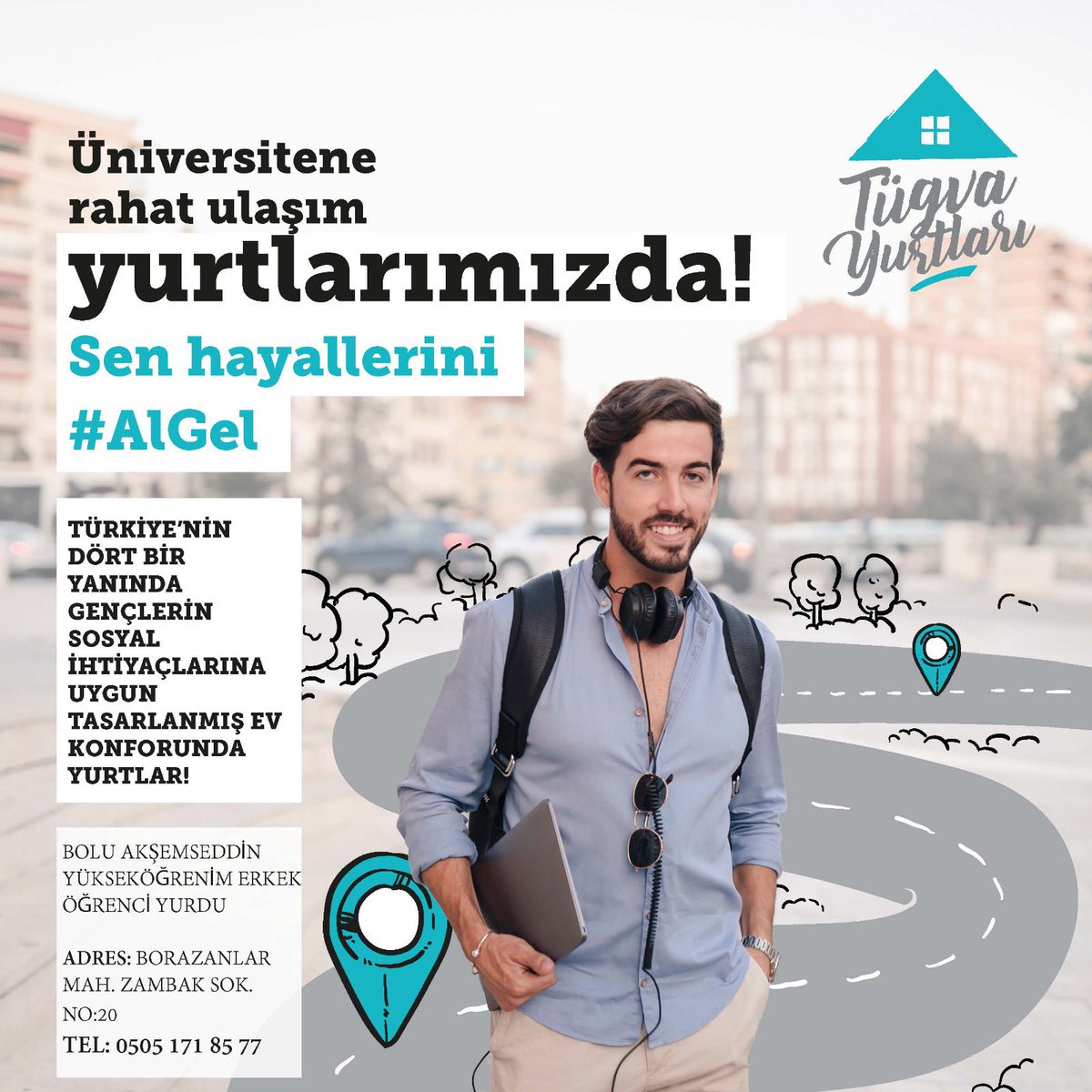 tugvabolu's tweet photo. Yeni bir şehir, yeni bir üniversite🌱

Aradığın aile sıcaklığı TÜGVA yurtlarında, sen muhabbetini de #AlGel

📲https://t.co/qA20suhdMg

#TÜGVA
#TÜGVAYurtları https://t.co/XOZUViO8vd
