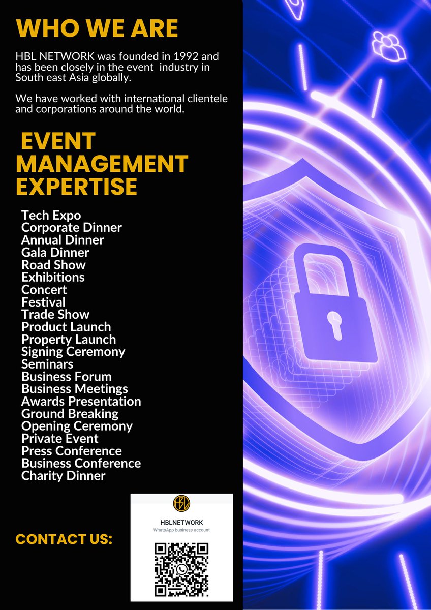 EventHblnetwork's tweet image. #eventmanagement #techexpo #techexhibition #galadinner #annualdinner #tradeshow #productlaunch #OpeningCeremony #hblnetwork #businessconference #pressconference #awardpresentation #businessmeetings #businessforums #groundbreaking #singapore #malaysia