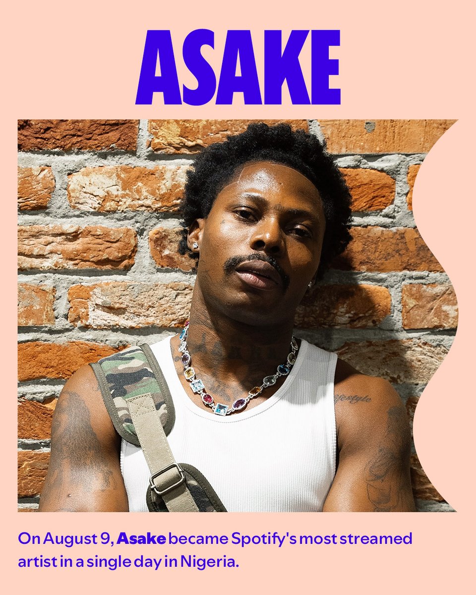SpotifyAfrica's tweet photo. This is the point where the man becomes the legend. 

Congratulations @asakemusik! 👏🏾 https://t.co/M28pLgRtjO