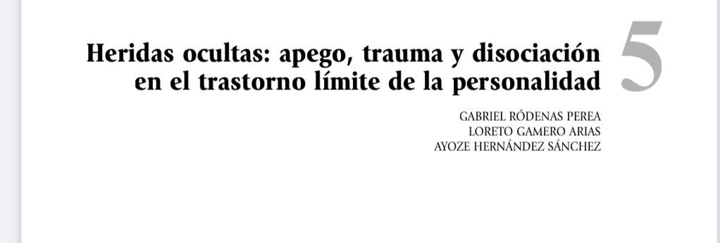 Coming soon ⏱️

“En este capítulo queremos huir de una visión simplista y estereotipada del TLP, priorizando la complejidad y la mirada en la persona, intentando insertar la patología en una biografía y circunstancias vitales determinadas”.