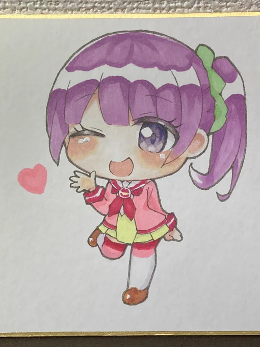 久しぶりに色紙描いた!