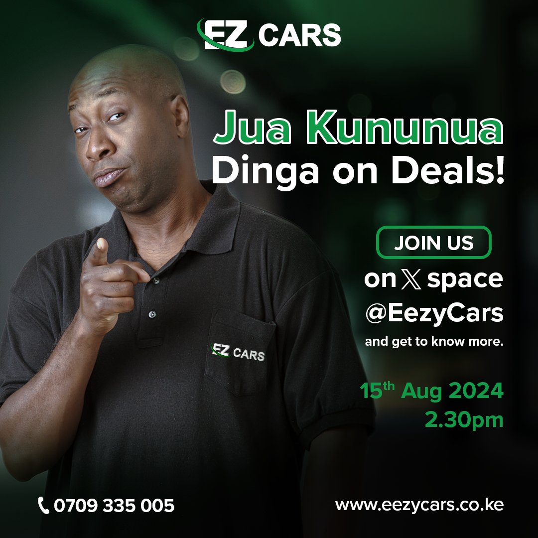 EezyCars's tweet photo. Join us tomorrow on X Space at 2:30 pm for tips on navigating our website and exclusive deals on locally used Moti's. Don’t miss out!
#EezyCars #MakeItEezy https://t.co/dA4woBRMH4