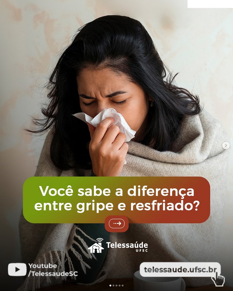 awangenh's tweet photo. Você sabe a diferença entre gripe e resfriado? 😷🤧🤒

É muito comum confundir essas duas infecções virais, mas nesse post o Telessaúde UFSC te explica os principais sintomas de cada uma delas e formas eficazes de prevenção.

#TelessaúdeUFSC #SUS #gripe #resfriado #influenza #STT https://t.co/vteXFw8oUC