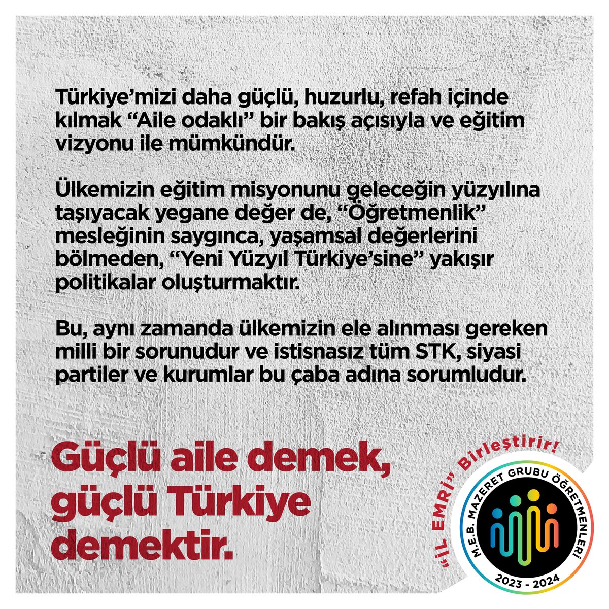 Öğretmenler göçebe yaşamına mahkum edilemez.
Bu öğretmenin ne onuruna ne de mesleğine yakışmaz.

<a href="/EgitimBirSen/">Eğitim-Bir-Sen</a>
<a href="/turkegitimsen/">Türk Eğitim Sen</a>
<a href="/egitimis/">Eğitim-İş</a>
<a href="/egitimsen/">Eğitim Sen</a>
<a href="/egitimgucusen/">EĞİTİM GÜCÜ SEN</a>
<a href="/SendikasizSen/">SendikasızSen</a>
<a href="/anadoluaes/">Anadolu Eğitim-Sen</a>

#ÖgretmenlerGöçebeDegildir