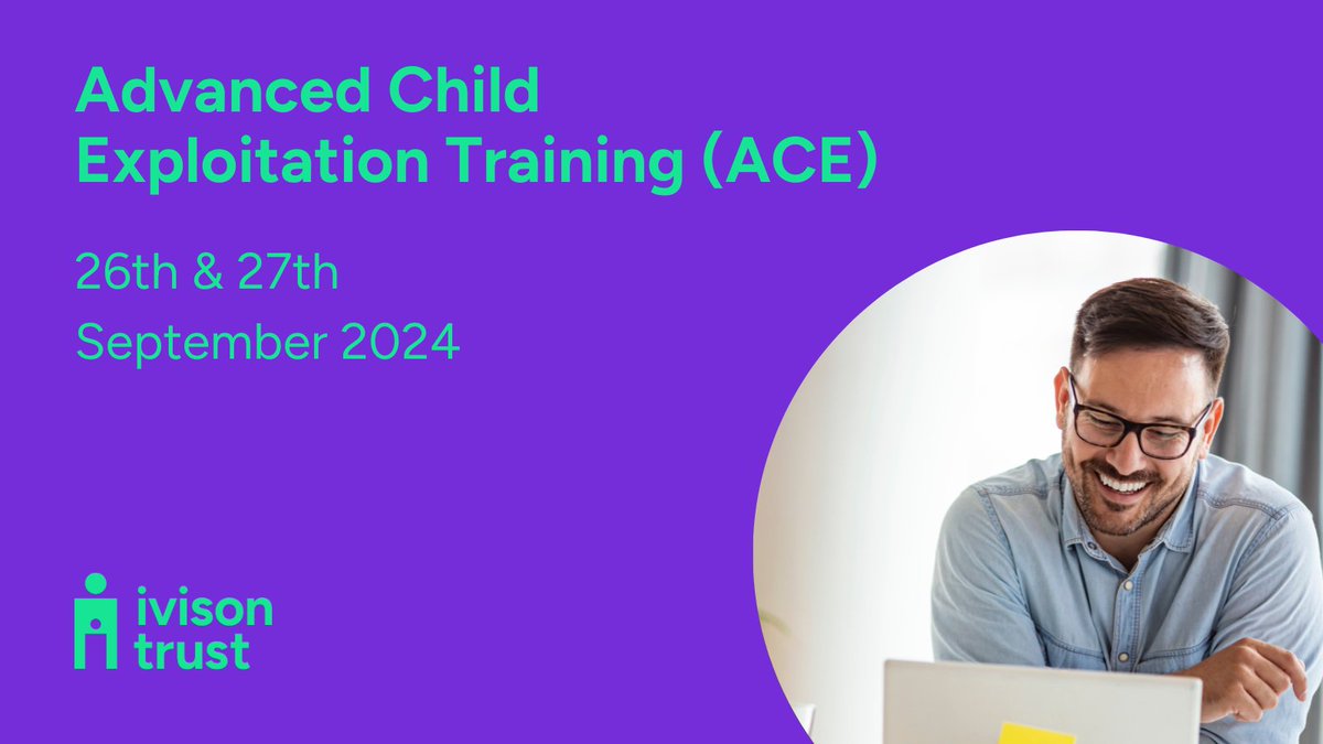 ivisontrust's tweet image. Take your career to the next level. Our Advanced Child Exploitation Course (ACE), will equip you with new approaches to improve how to safeguard children at risk of exploitation &amp;amp; holistically support their families.
Book today: ivisontrust-civi.org.uk/civicrm/event/…

#ProfessionalDevelopment