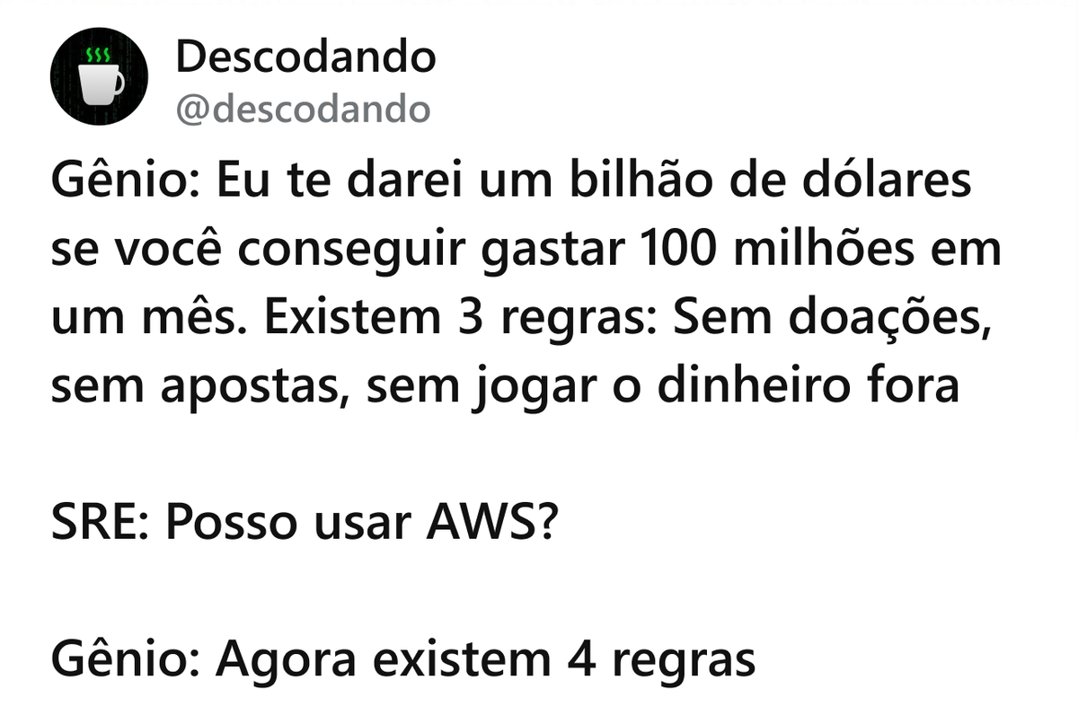 Descodando's tweet photo. Agora existem 4 regras 🙂👍 #bolhadev https://t.co/4CdIgN6lGy