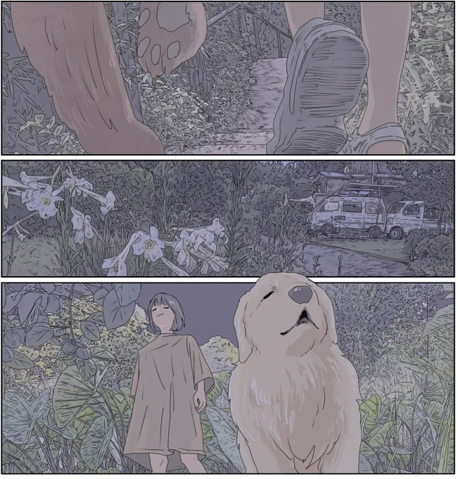 夜のお散歩🦮🌿