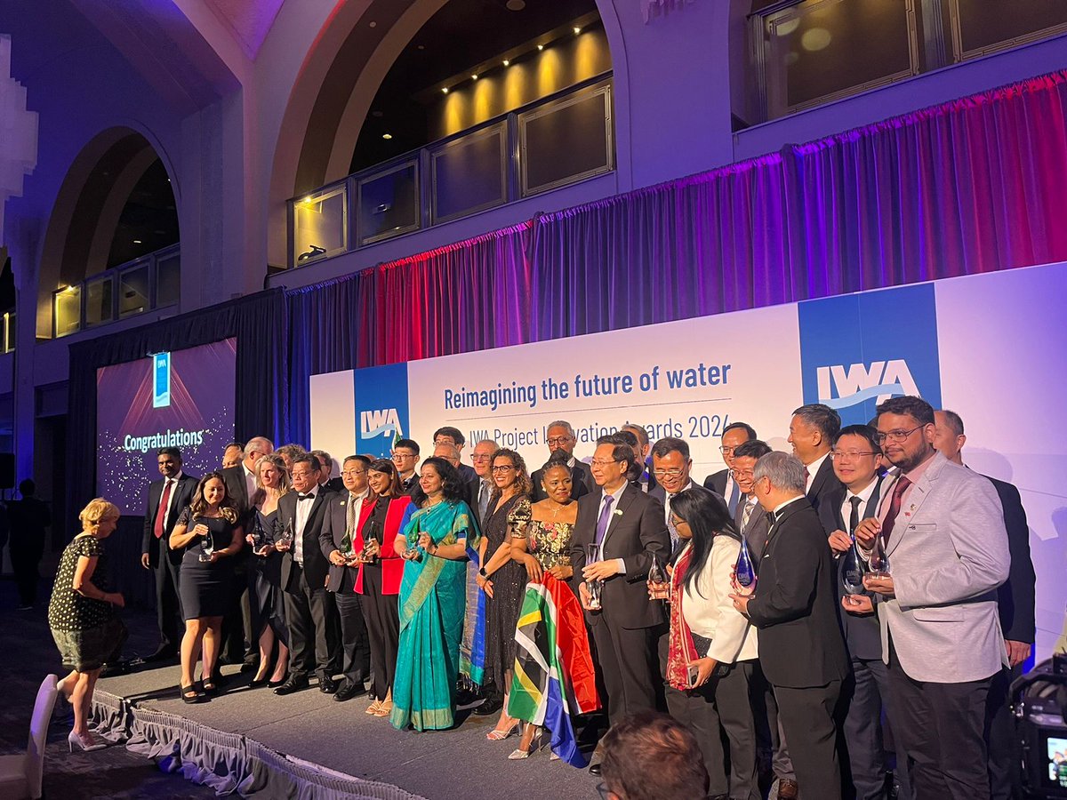 WaterInstSA's tweet photo. ๐ Congratulations to the WRC SASTEP team for winning the Bronze Award at the 2024 IWA Project Innovations Awards! ๐ We're incredibly proud of the impact this programme continues to make in advancing water sustainability. #WRC #SASTEP #IWAWorldWaterCongress #Innovation https://t.co/L7sK3Jdyoj