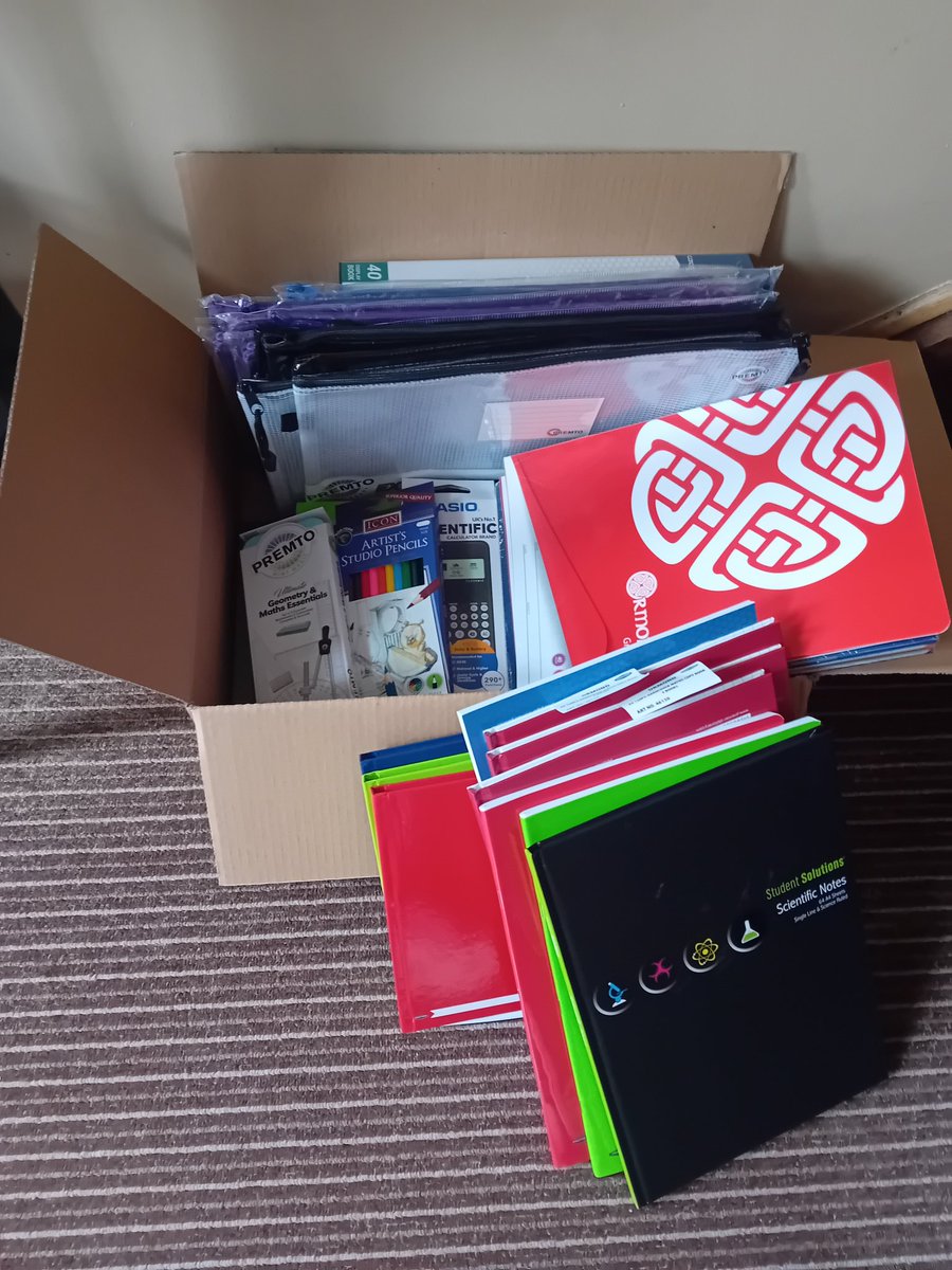 13yo just went to school to collect his stationery for the year. His teachers will be giving out the books when they go back to school. Apart from his uniform I don't have to buy a thing. The pressure it takes off is just brilliant. #BackToSchool