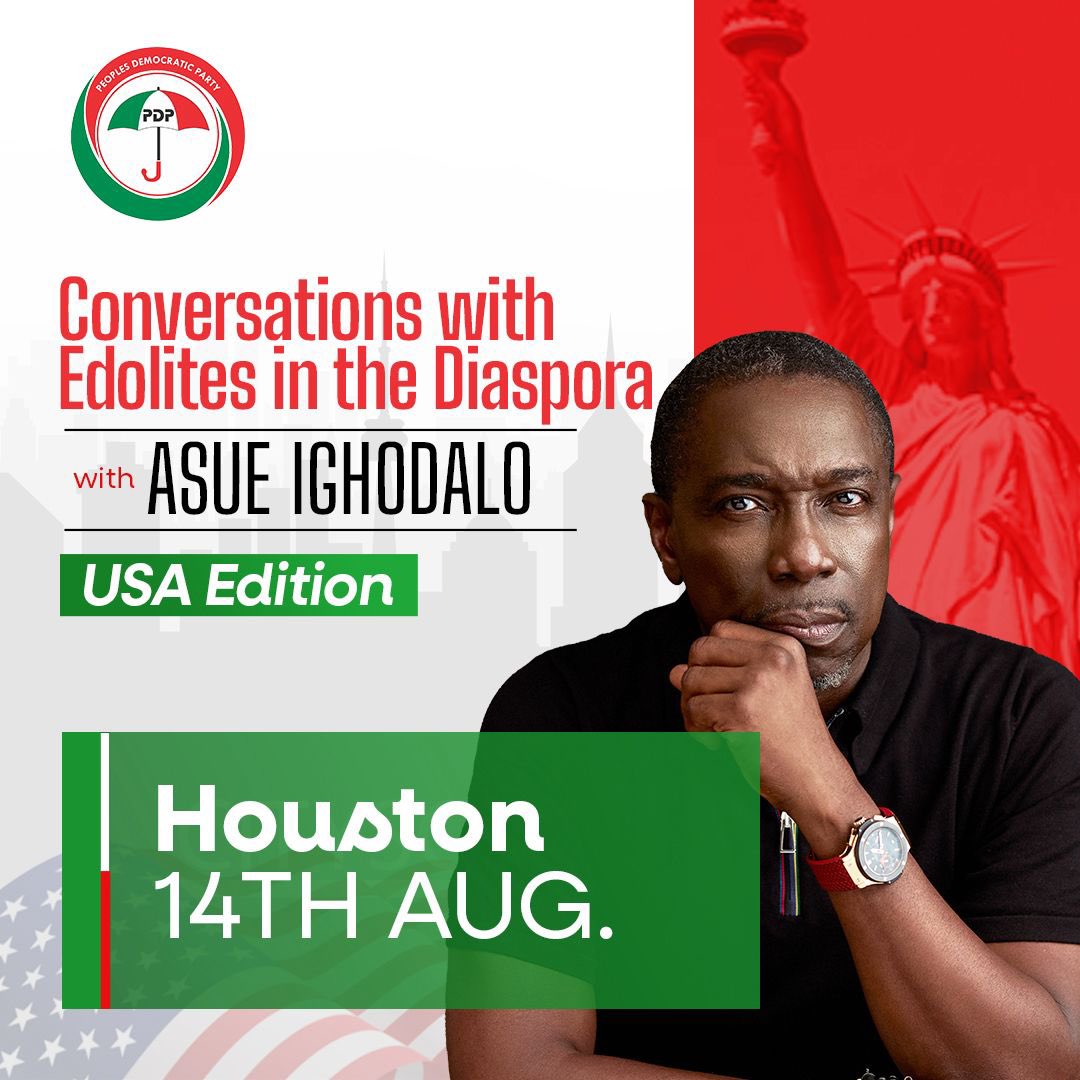 Aighodalo's tweet photo. All my Edo people in Houston, Texas, please join us today in the  conversation on the future of Edo State and the Pathway to Prosperity For All Manifesto.

#AsueIghodalo2024
#AsueOgie
#ManWeySabi
#EGoDoAm https://t.co/mdMqAfzBWT