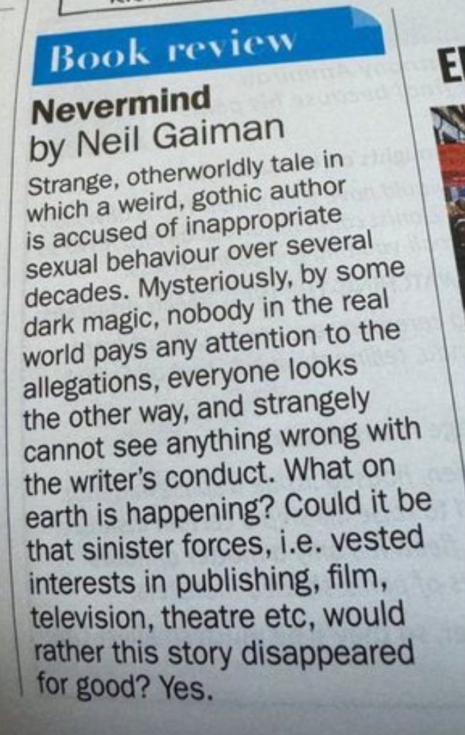 More on Neil Gaiman in ⁦<a href="/PrivateEyeNews/">Private Eye Magazine</a>⁩