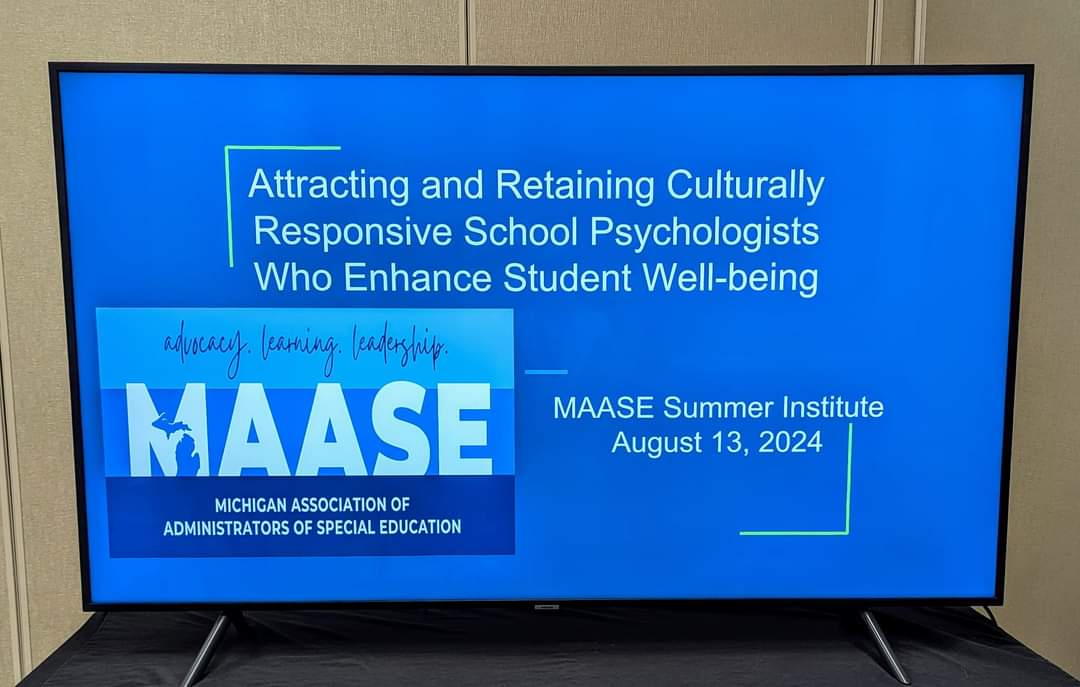 Honored &amp; privileged to have presented with my <a href="/MASPSchoolPsych/">Michigan Association of School Psychologists</a> Colleagues at @MAASEMichigan Summer Institute this week!
#MAASE4all #MAASEadvocates #MAASElearns #MAASEleads