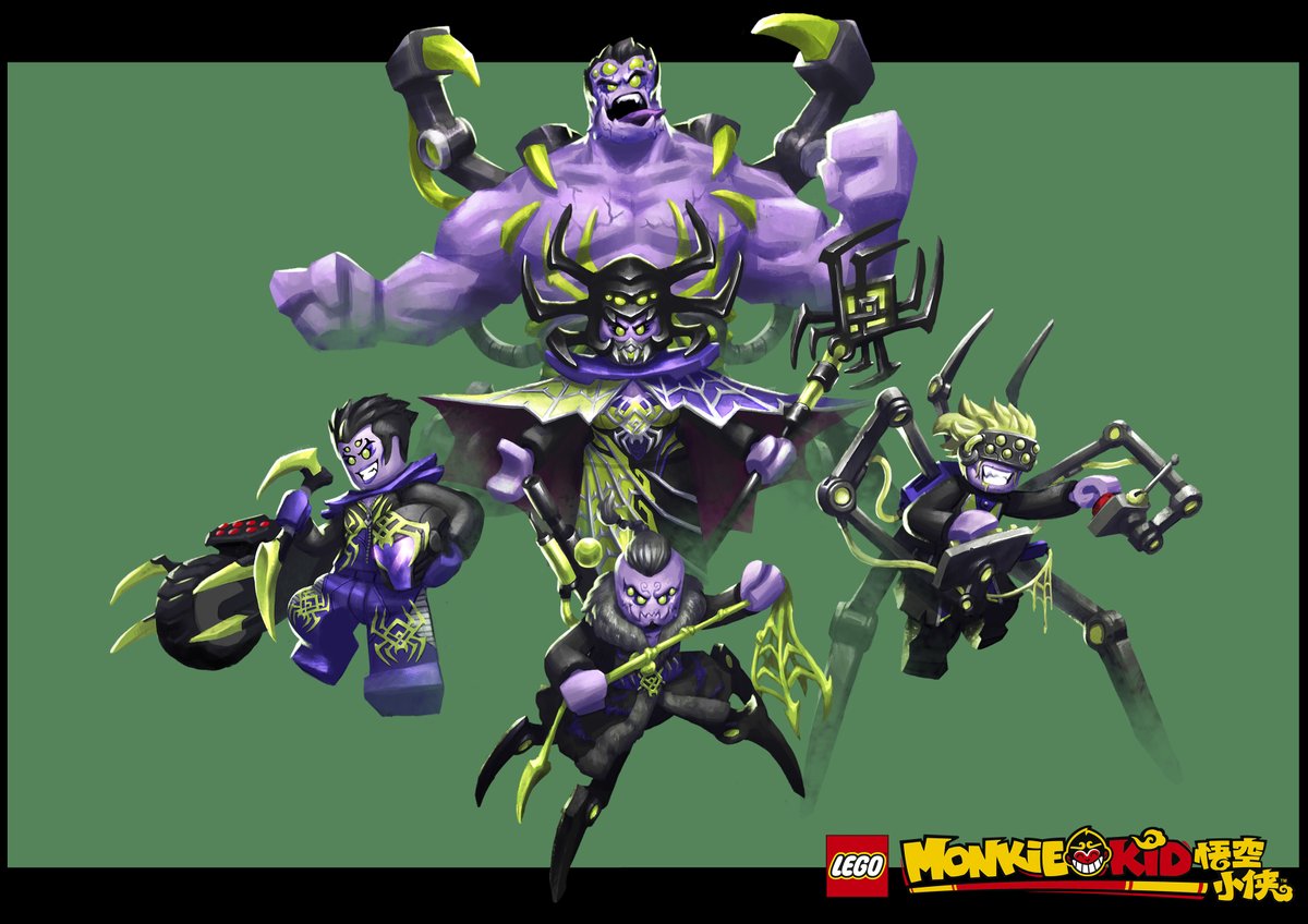 Concept art for Spider Queen and her crew is here. It was a bold move, it's the first time to create villains are not based on the original book. The popularity of these characters gave us more confidence and courage in character design and creation in the later seasons.