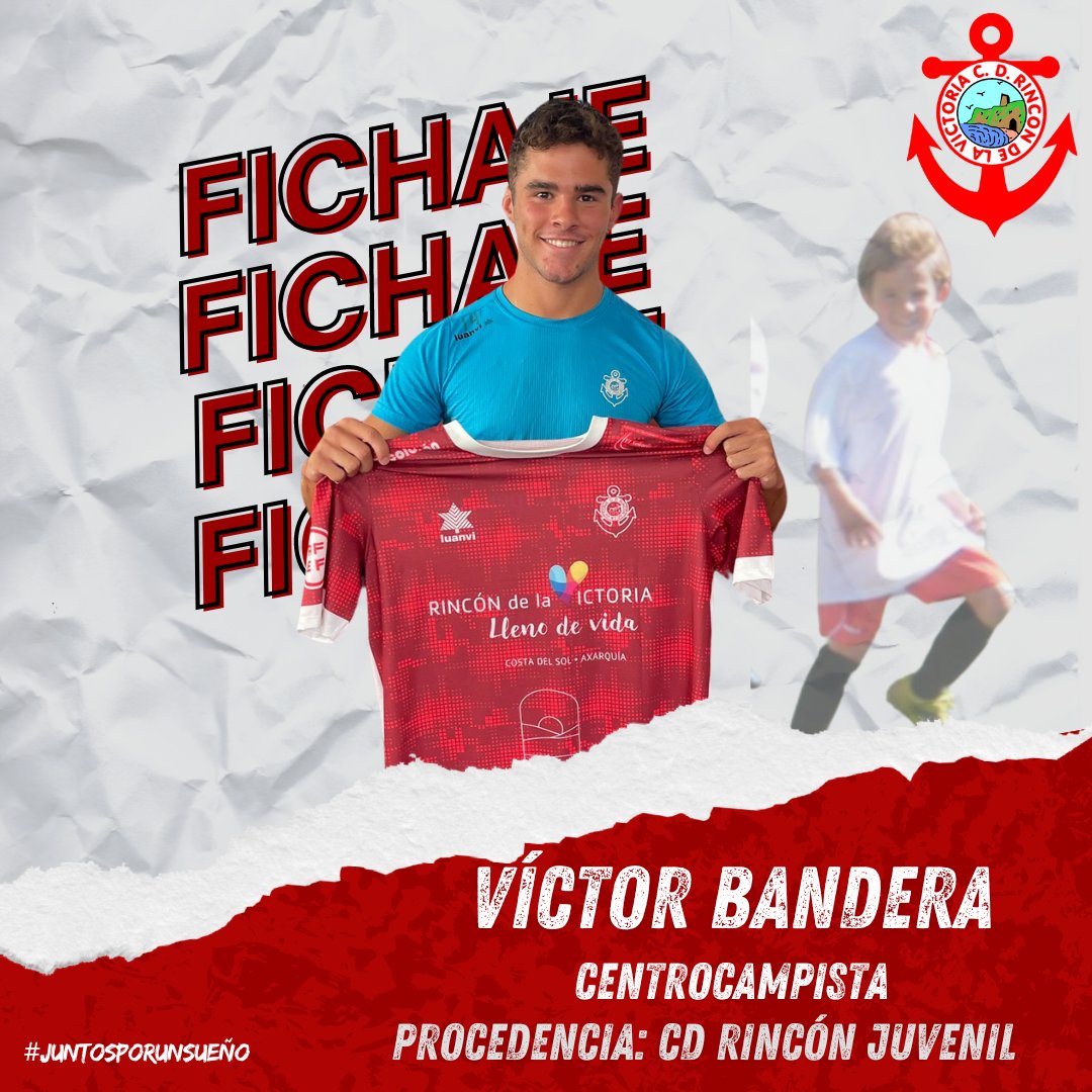🔴 𝙑𝙄𝘾𝙏𝙊𝙍 𝘽𝘼𝙉𝘿𝙀𝙍𝘼 - 𝙉𝙐𝙀𝙑𝙊 𝙁𝙄𝘾𝙃𝘼𝙅𝙀 🔴

ℹ️ Víctor Bandera se convierte en nuevo jugador del #CDRincón.

👉 El centrocampista de 18 años sube al primer equipo tras pasar por todas las categorías de nuestro club, desde bebé a juvenil.

#JuntosPorUnSueño🔴⚓️