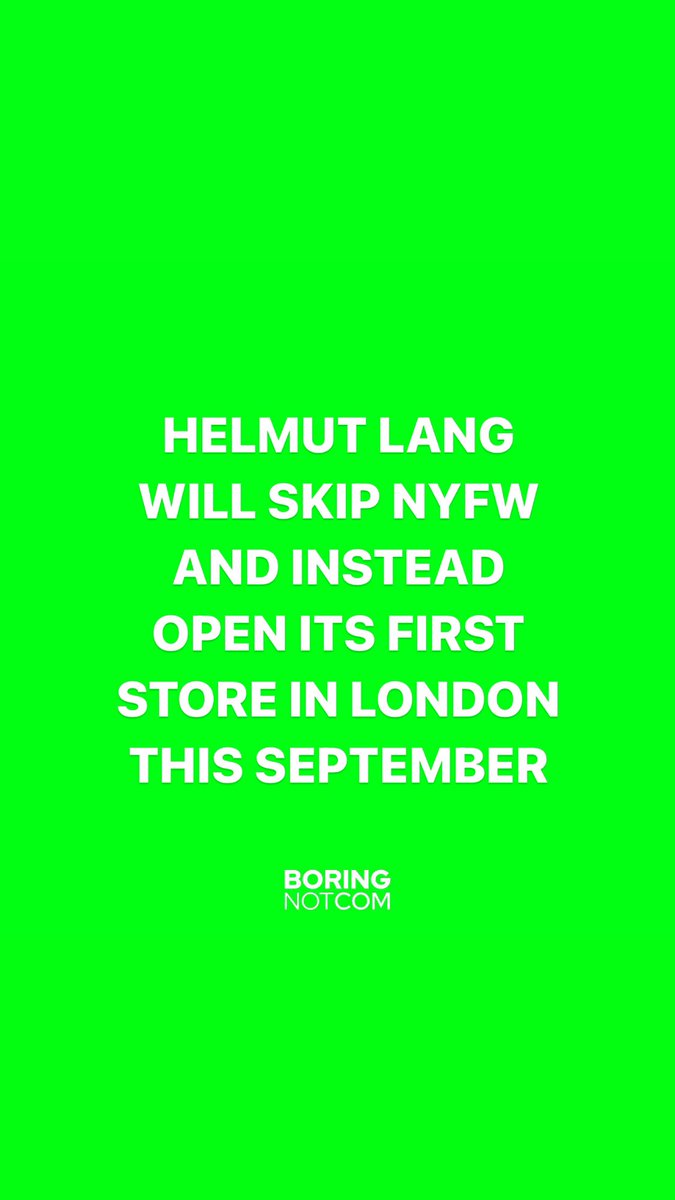 boringnotcom's tweet photo. #helmutlang @HELMUTLANG #fashion #nyfw https://t.co/D5SvQOZBAO