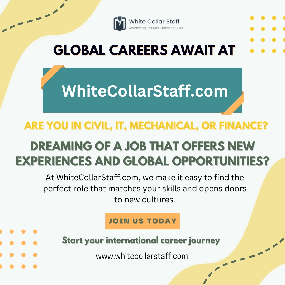CollarStaff's tweet photo. Unlock Global Career Paths with https://t.co/m8SMLhrgAH! 

At https://t.co/m8SMLhrgAH, we make it easy to find the perfect role that matches your skills and opens doors to new cultures. 

#WhiteCollarStaff #GlobalJobs #CareerOpportunities #CivilEngineering #FinanceCareers https://t.co/DigRvDWNVr