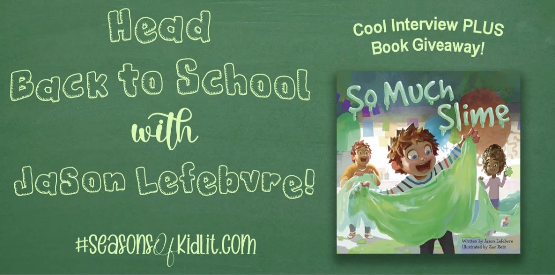 AuthorHMacht's tweet photo. Anyone else obsessed with slime? 🙋‍♀️💚

You’re in for a treat! Join Jason Lefebvre on #SeasonsOfKidLit.com as he shares a look at his new book, So Much Slime. Learn about the inspiration behind the book and enter his #BookGiveaway, too!📚

https://t.co/GBeptZQTZF https://t.co/VoNVOITBmo