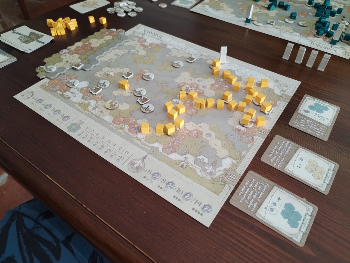 educasitas's tweet photo. Pues como quien no quiere la cosa han caído doce partidas en dos días. Ha sido una más que agradable sorpresa unirse a #TheGuildOfMerchantExplorers para explorar el reino de Tigomé.
#BoardGames
#JuegosDeMesa https://t.co/Rc2cf82rjW