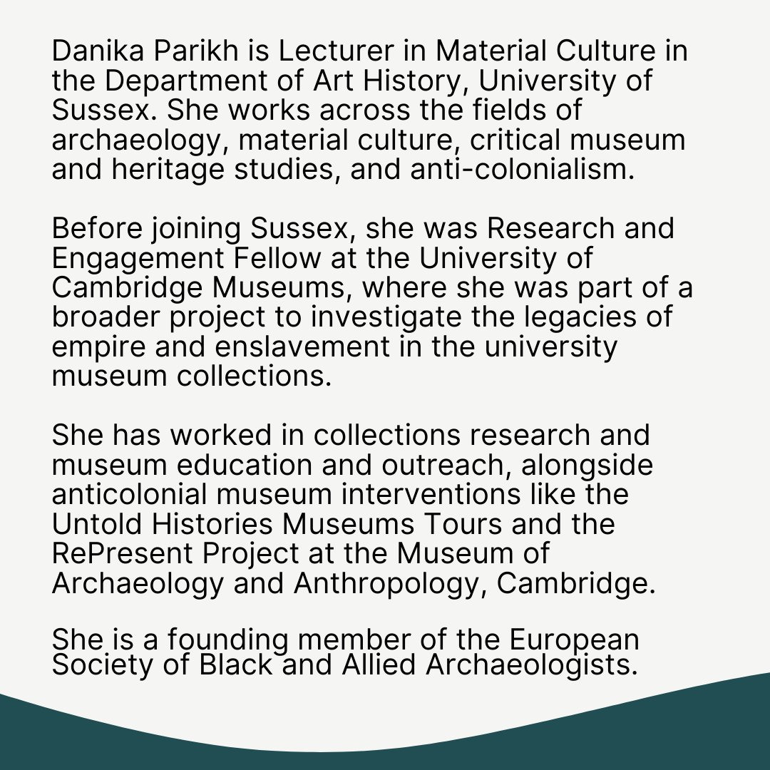 Journal of Museum Ethnography (JME) (@journalofmeg) on Twitter photo We are happy to announce our incoming Book Reviews Editor, Danika Parikh (<a href="/induswaliarch/">Danika Parikh 🇵🇸</a>)!
Danika will be joining us next year, taking over from Harriet Hughes. 💐
We're looking forward to what Danika will bring to the editorial team, and thank Harriet for all her hard work! We are happy to announce our incoming Book Reviews Editor, Danika Parikh (<a href="/induswaliarch/">Danika Parikh 🇵🇸</a>)!
Danika will be joining us next year, taking over from Harriet Hughes. 💐
We're looking forward to what Danika will bring to the editorial team, and thank Harriet for all her hard work!