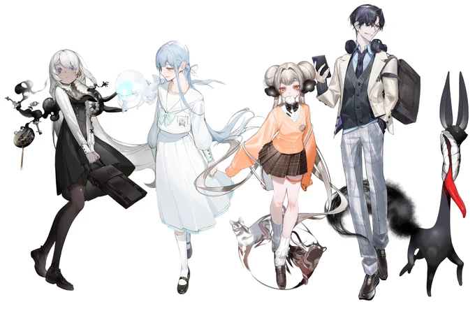 制服とふしぎ生物デザインするの楽しい 