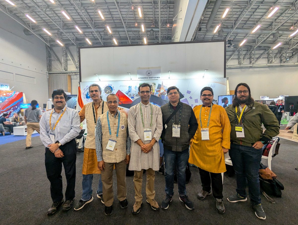 Several members from #GMRT &amp; #NCRA are attending the IAU General Assembly 2024 in Cape Town, where they're showcasing their research to the global astronomy community. Here are some photos of our team (with present &amp; past members) from Week 1 of #IAUGA2024. #Astronomy2024