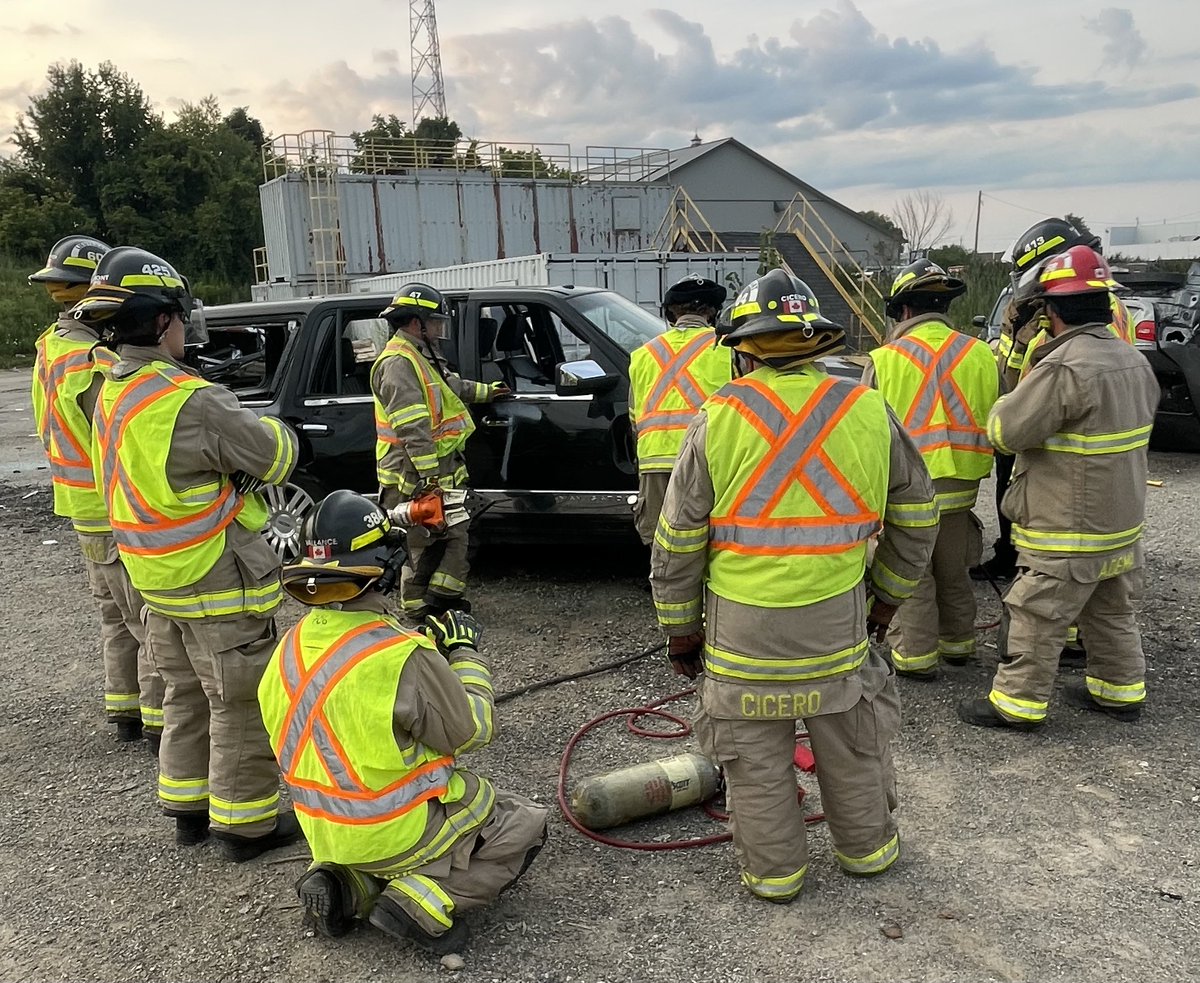 Last night crews worked on their auto extrication techniques during training. #OurFamilyProtectingYourFamily