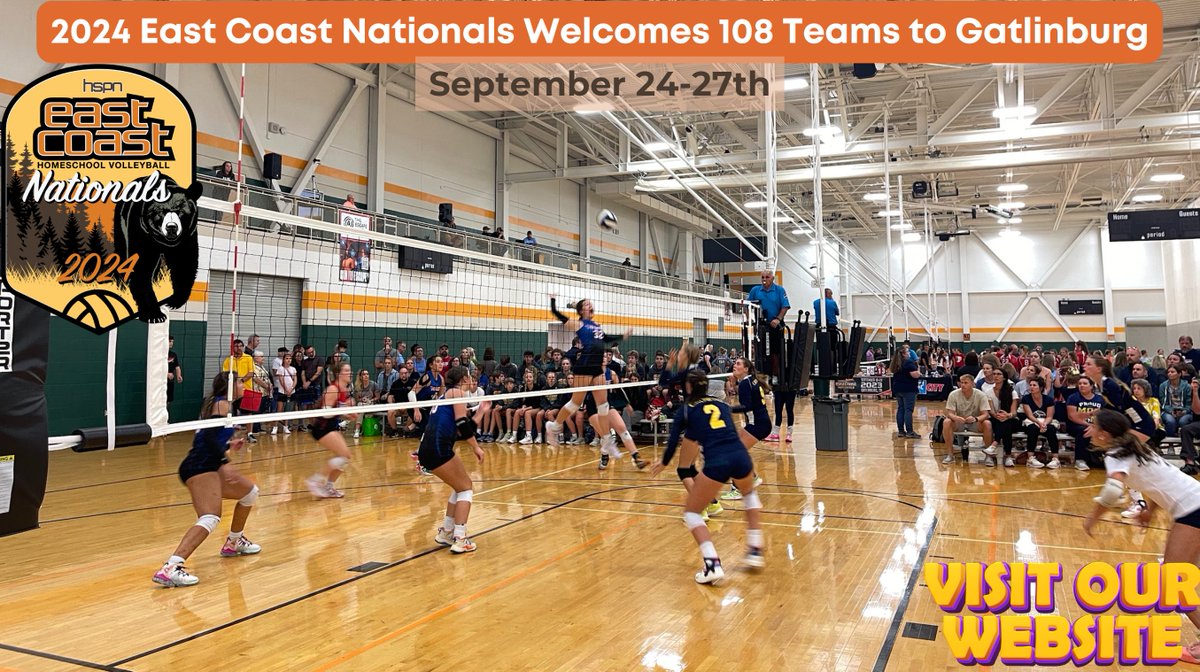 #ECBuzz!
The 2024 East Coast Homeschool Volleyball Nationals set to welcome 108 boys and girls teams to Gatlinburg  Sept 24-27

2025 East Coast Basketball Nationals also returns to TN the week of March 3-7, 2025. (Registration opens October 1st)

ecbuzz.net