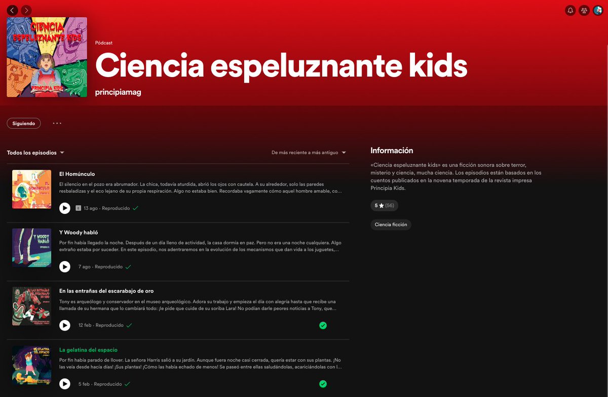 Principia_io's tweet photo. Aquí os dejamos el #podcast de #CienciaFicción, #misterio y #terror para intrépid@s #CienciaEspeluznanteKids, con los cuatro episodios publicados hasta el momento:
https://t.co/HUKgaAmJuR
#ciencia #PodcastEnEspañol #DivulgaciónCientífica #HistoriasDeMisterio #Enigmas https://t.co/Oaoa7K7nRL