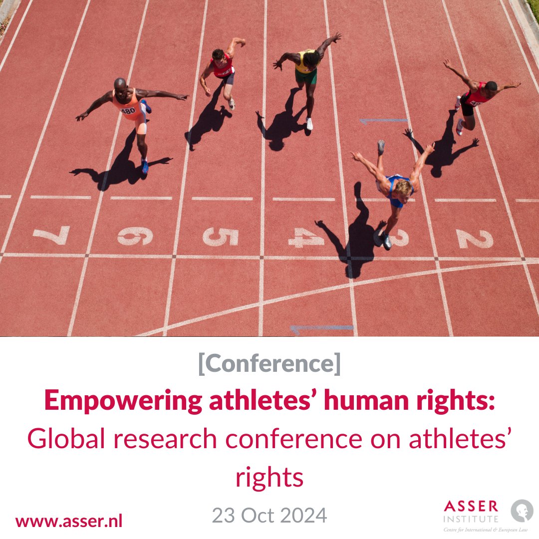 T.M.C. Asser Instituut (@tmcasser) on Twitter photo 🏅As we’ve wrapped up the #Olympics, what better time to critically discuss the protection of athletes' #humanrights?
👉🏻 Register now for our conference on the topic, co-organised w/<a href="/SportandRights/">Centre for Sport & Human Rights</a> & the H.E.R.O project: asser.nl/education-even… 🏅As we’ve wrapped up the #Olympics, what better time to critically discuss the protection of athletes' #humanrights?
👉🏻 Register now for our conference on the topic, co-organised w/<a href="/SportandRights/">Centre for Sport & Human Rights</a> & the H.E.R.O project: asser.nl/education-even…