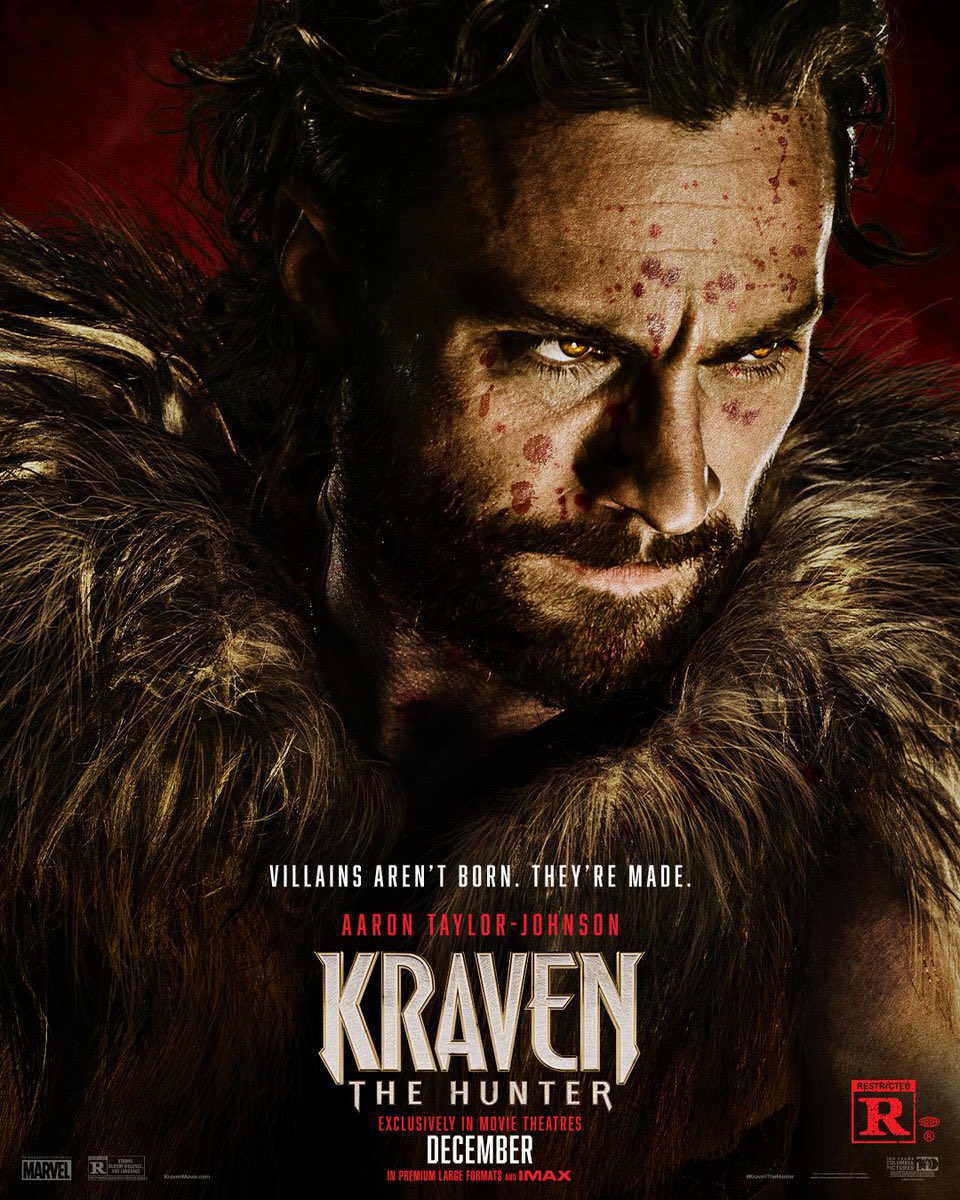 Genos__V's tweet photo. 📽️ Nouvelles affiches pour "#KravenTheHunter"     

🗓️ Le 18 décembre 2024 au cinéma https://t.co/eqVxhAJ30p
