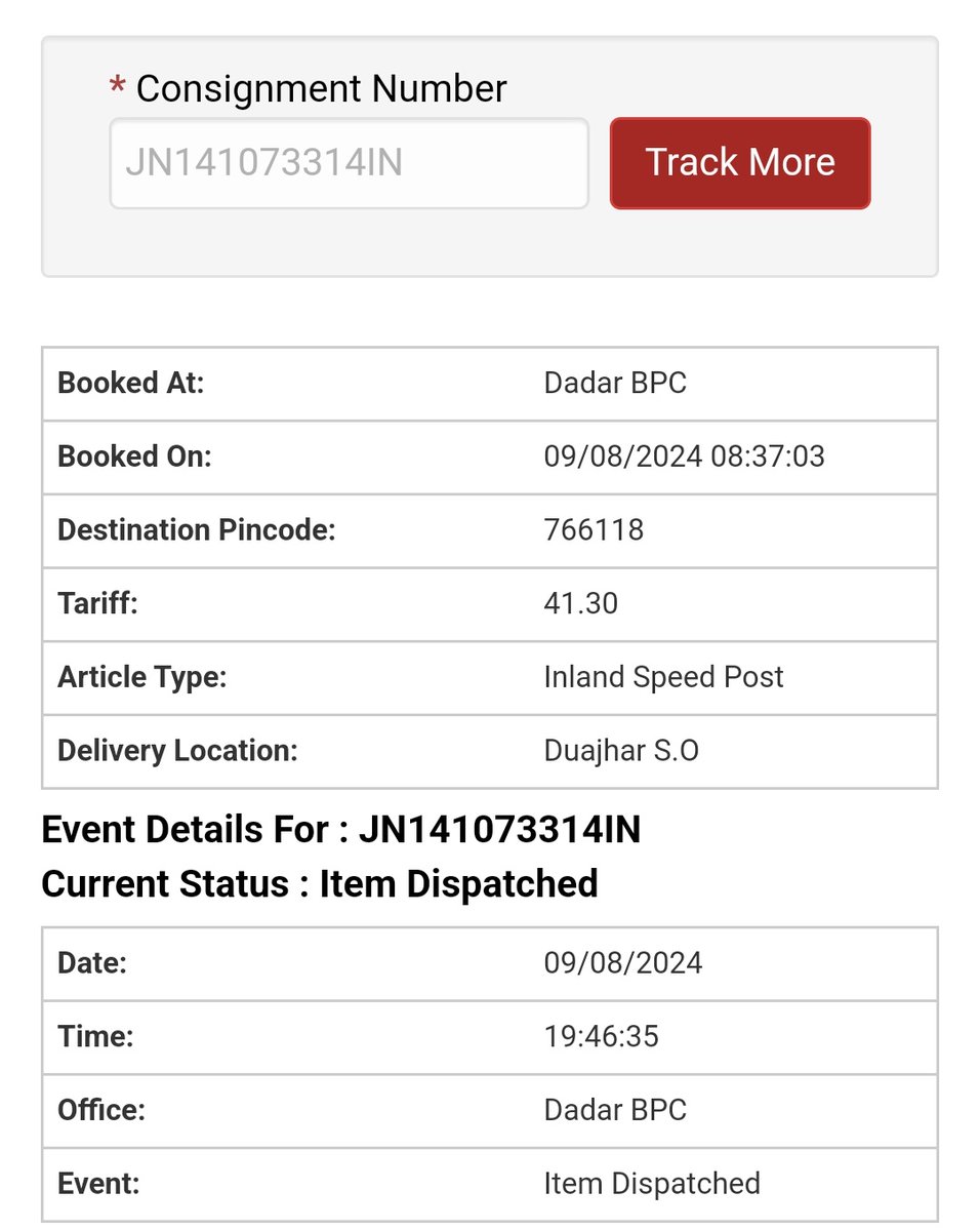 SilentBriefHQ's tweet photo. @IndiaPostOffice, my article with tracking number [JN141073314IN] is not showing the latest update. Please look into this and update the tracking status. I'm eager to know the current status of my delivery. #IndiaPost #TrackingUpdate https://t.co/WhE3Zmh0jv