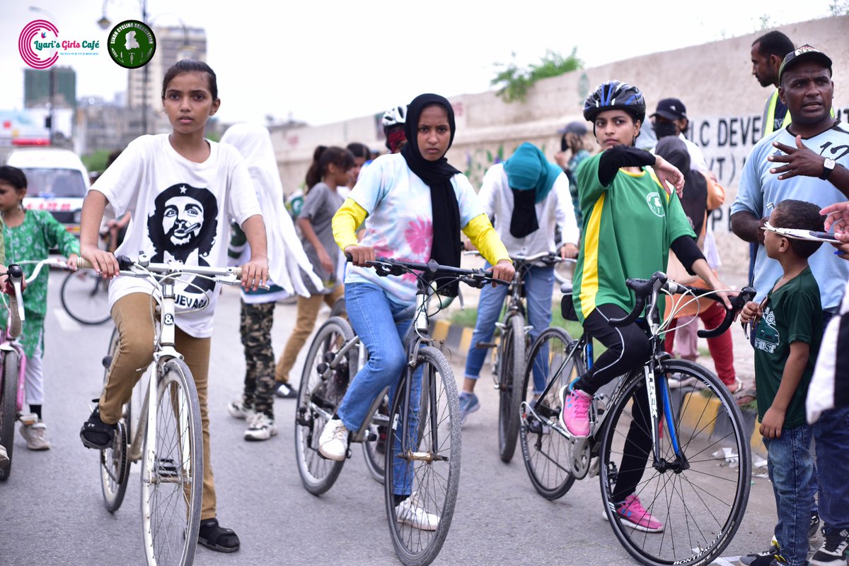 Lyari_GirlsCafe's tweet photo. "Pakistan Independence Day Cycle Race"
Lyari's Girls Cafe Foundation wins all positions on 14 August Day Cycle Race.
Sindh Cycling Association organized the Bicycle Race and LGCF CYCLING won 1st, 2nd &amp; 3rd positions! 
We’d like to congratulate all the participating teams. 🚴‍♀️ 🇵🇰 https://t.co/2Ybi9zWy6U