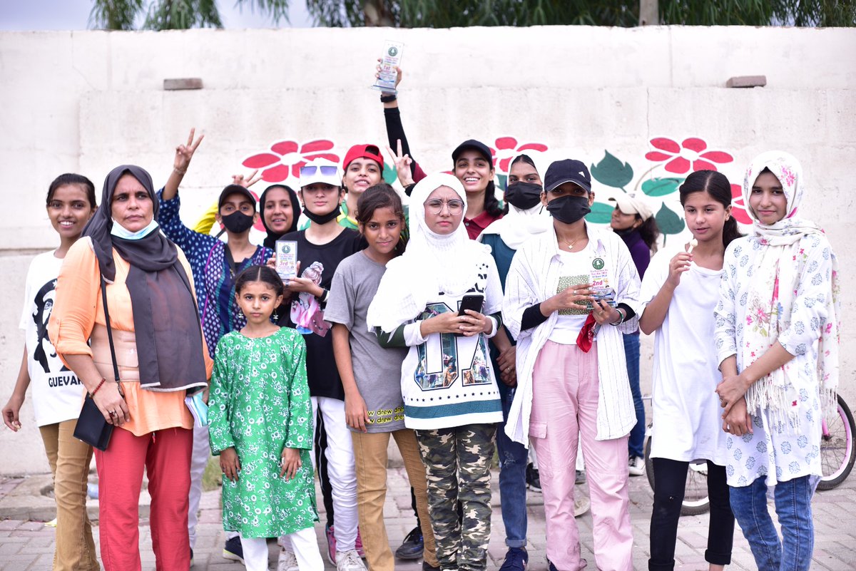 Lyari_GirlsCafe's tweet photo. "Pakistan Independence Day Cycle Race"
Lyari's Girls Cafe Foundation wins all positions on 14 August Day Cycle Race.
Sindh Cycling Association organized the Bicycle Race and LGCF CYCLING won 1st, 2nd &amp; 3rd positions! 
We’d like to congratulate all the participating teams. 🚴‍♀️ 🇵🇰 https://t.co/2Ybi9zWy6U