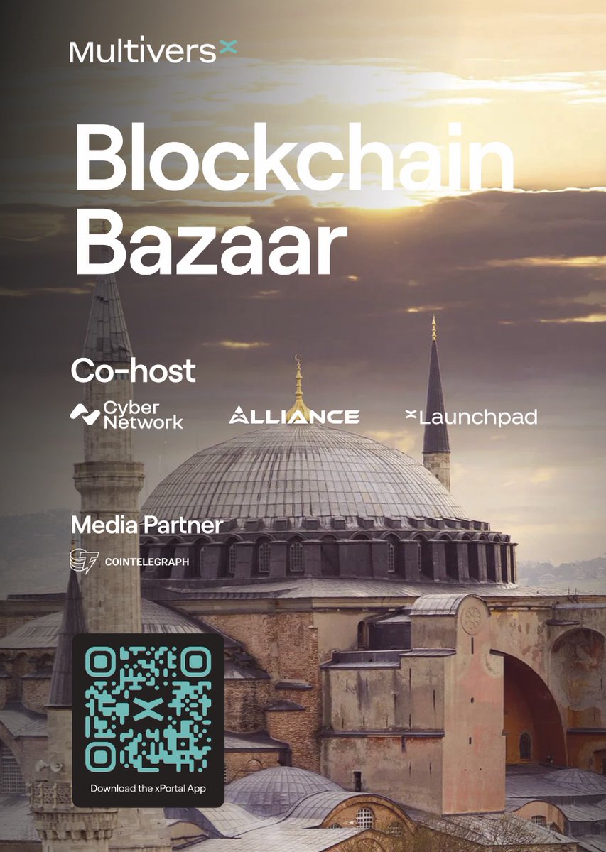 🕌 The MultiversX Blockchain Bazaar kicks off in 2 hours!

Expect:
🎟️ NFT-powered ticketing
👷 World-class builders
🕴️ Industry leaders
🌱 Introduction to growth &amp; grant opportunities
🚀 Details on the upcoming <a href="/xLaunchpadApp/">xLaunchpad</a> project
🧧 On-chain raffle

⚡️  Built on <a href="/MultiversX/">Multiversᕽ</a>.