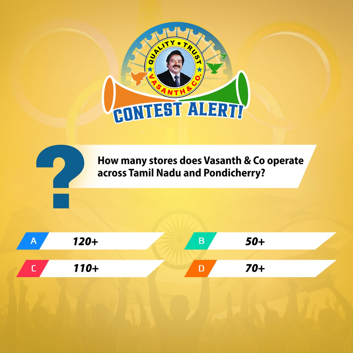 vasanthandco_in's tweet photo. How many Vasanth and Co stores are there? 🤔 Comment with the right answer and get a chance to win surprise gifts! 🎁🎉

Follow these steps in all your posts
✅ Use #whatsfreedom
✅ Tag 3 of your favorite friends
✅ Comment and share your answers in stories, tagging us https://t.co/VbkXYrskKC