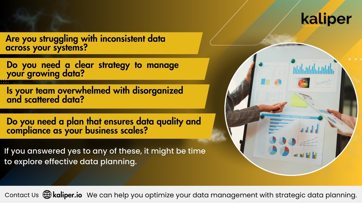 kaliper_io's tweet image. Data Planning is the backbone of successful digital transformation. With the right strategy, your business can unlock actionable insights, ensure data security, and drive smarter decisions. 
Talk to the experts: Kaliper.io
#DataPlanning #DataStrategy #businessboost