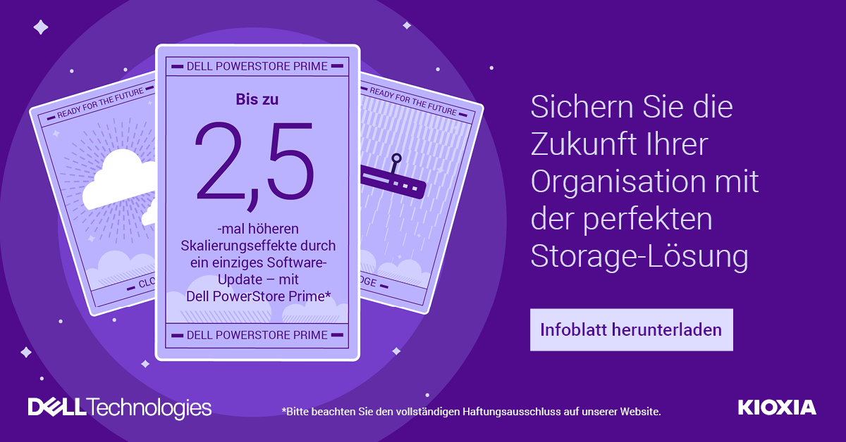 Sichern Sie die Zukunft Ihres Unternehmens mit Zuversicht. Laden Sie unser Infoblatt herunter und erfahren Sie, wie PowerStore Prime die Sicherheitsmaßnahmen bietet, die Sie zum Schutz Ihres Unternehmens benötigen. dell.to/3WJTgbZ

 #iwork4dell