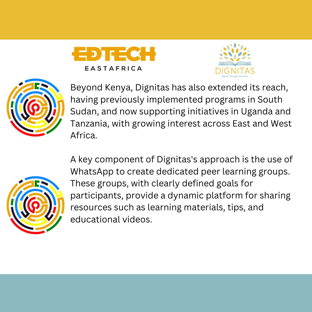 EdTechEAfrica's tweet image. 2/ #OrgSpotlight: Through innovative programs focused on instructional leadership, learner engagement, and classroom culture, @dignitasproject is revolutionizing education to improve learner outcomes. 📚 #WhatsApp #FoundationalLearning #LeadersofLearning #CollectiveAction #Goal4