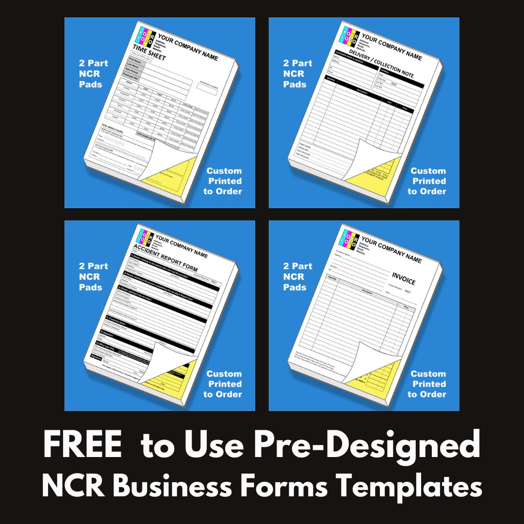 MDPrintShop1's tweet photo. We are excited to launch a new collection for our customised NCR forms products. Hundreds of pre-designed templates which can easily be customised free of charge 😎
https://t.co/Dq97kw1exg
#invoice #receipt #timesheet #orderform #estimate #quotation #ncrpads #ncrtemplates #print https://t.co/AGNE9qAe2d