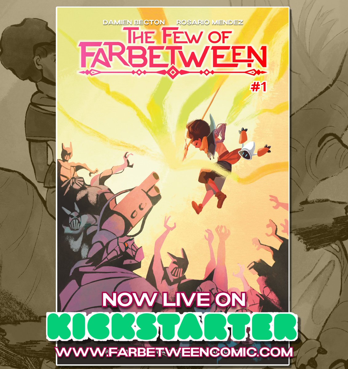 damienbecton's tweet photo. Thank you to everyone for a great start for THE FEW OF FARBETWEEN #1 🧝🏿‍♂️ 🤖! LET'S HIT 55 BACKERS - FOUR TO GO!

Wanna support the cause? RT and ❤️ this tweet and then (if you wanna) pledge today! Early bird rewards are still available! https://t.co/vmXvxuaEVm