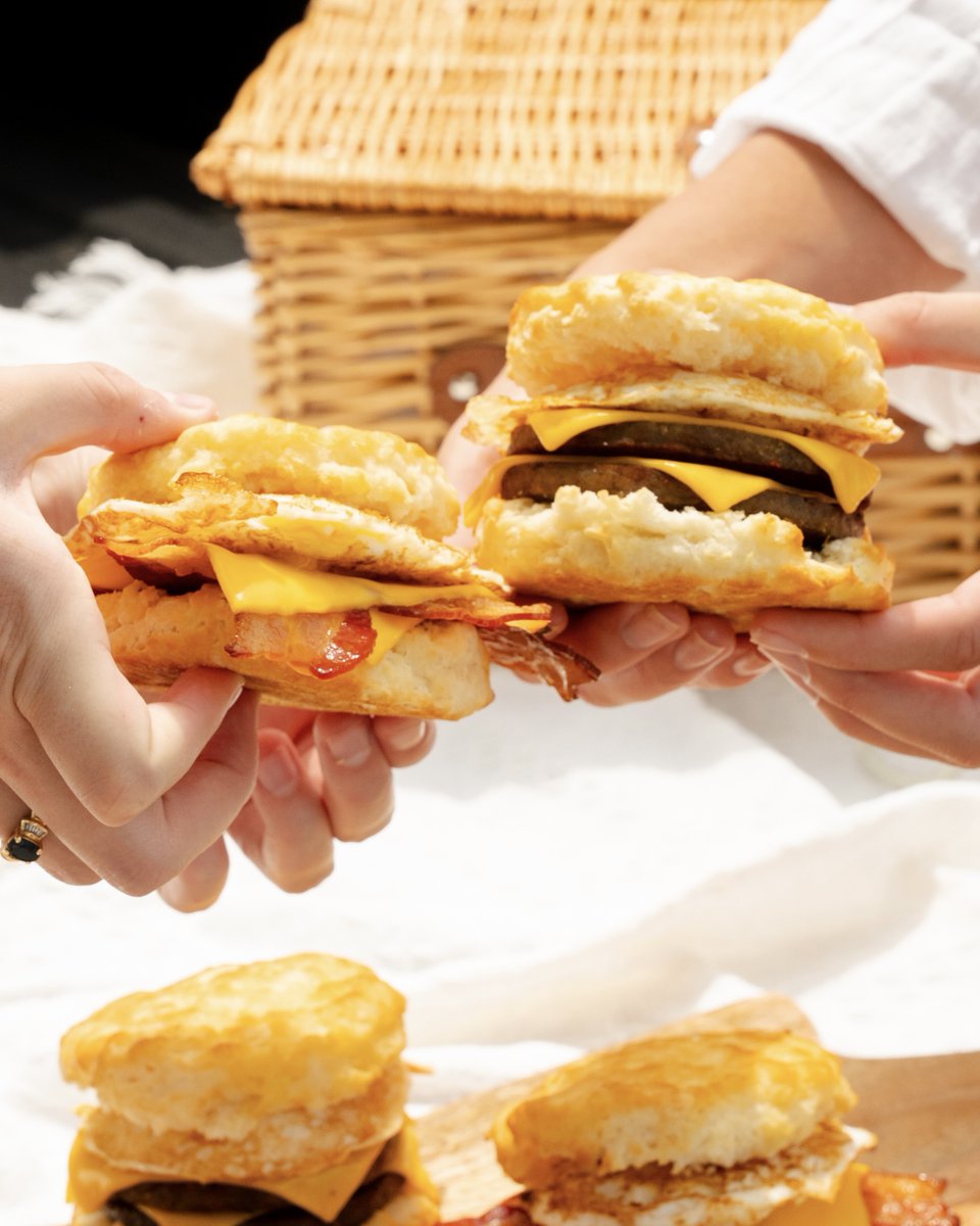 Hardees's tweet image. Choose your fighter: Super Bacon Biscuit or Super Sausage Biscuit 🦸 #MadefromScratch