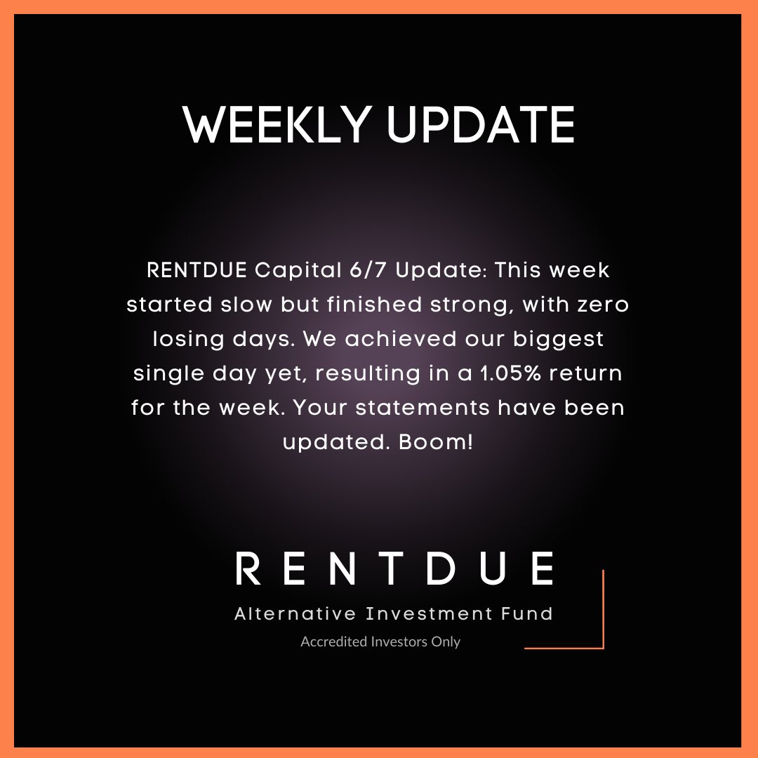 RENTDUE weekly updates #investing