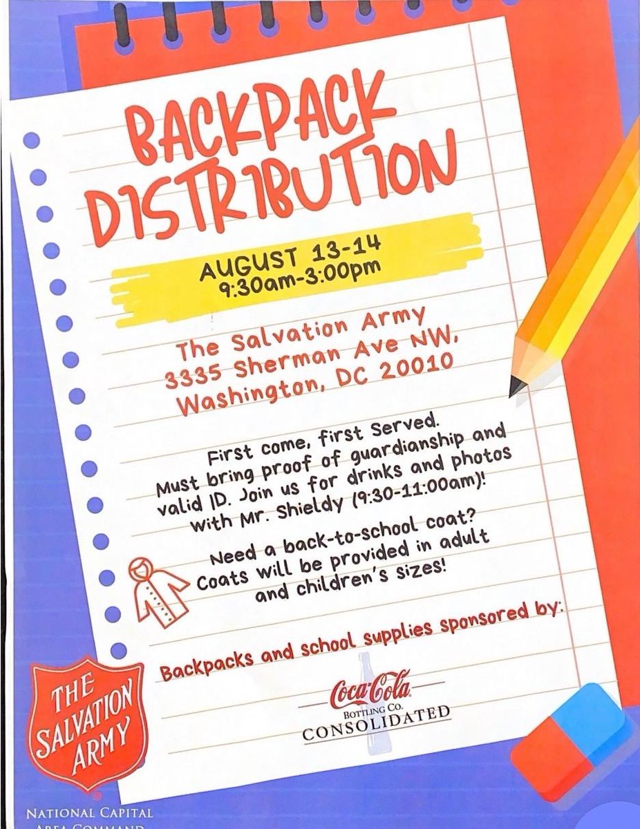 Happening TODAY from 9am-3pm. Don’t miss out on this opportunity to receive school supplies!